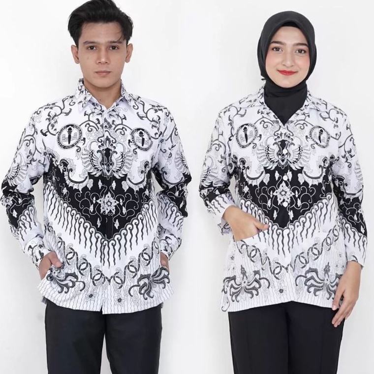 KODE C63T Seragam PGRI pria dan wanita terbaru full furing baju batik PGRI  seragam PGRI terbaru  ba
