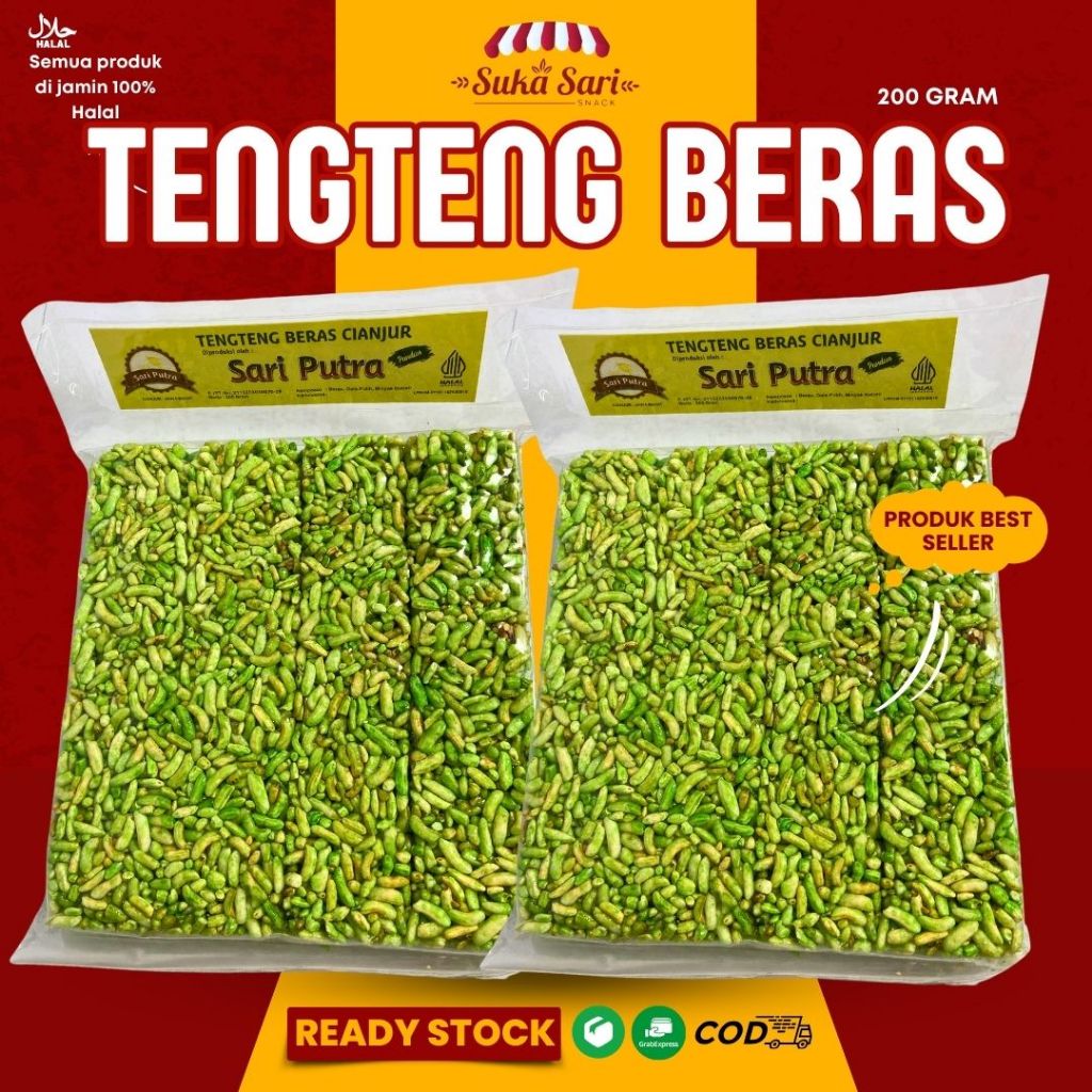 

(Jipang)Teng-teng Beras Khas Cianjur Cemilan Snack Oleh-Oleh Bandung | Sukasari Snack