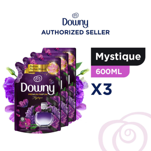 Downy Premium Parfum Mystique Pewangi dan Softener 600ml - Isi 3