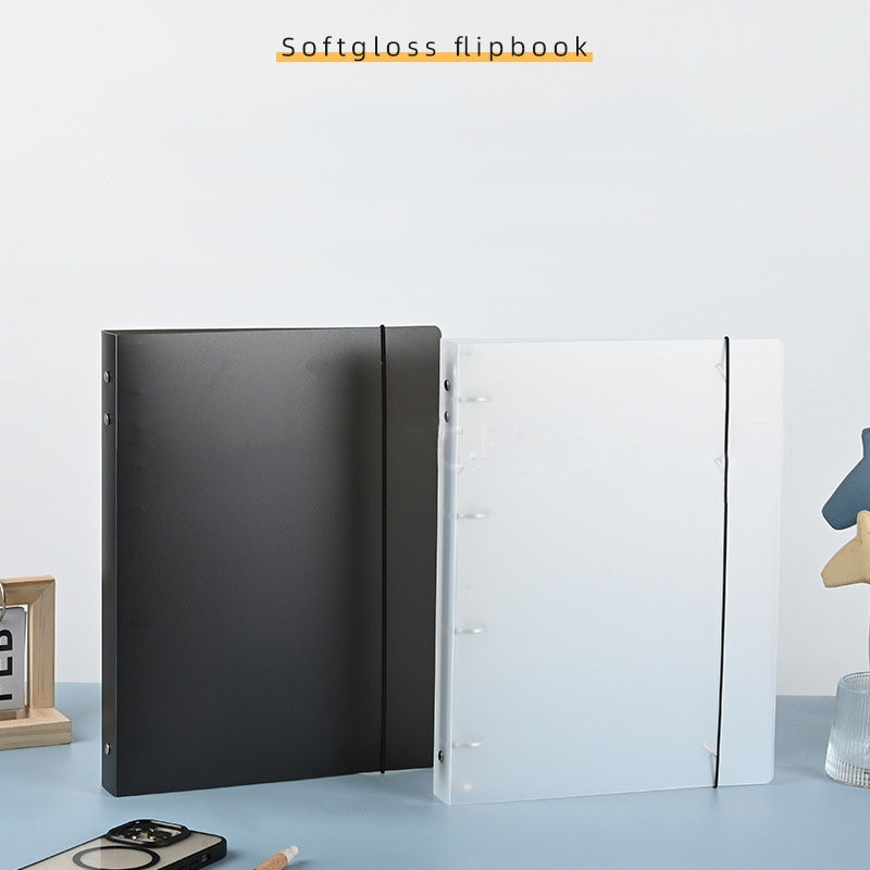 

Notebook cincin 20 lubang dengan pengikat warna putih Binder Transparan RING BESI A5