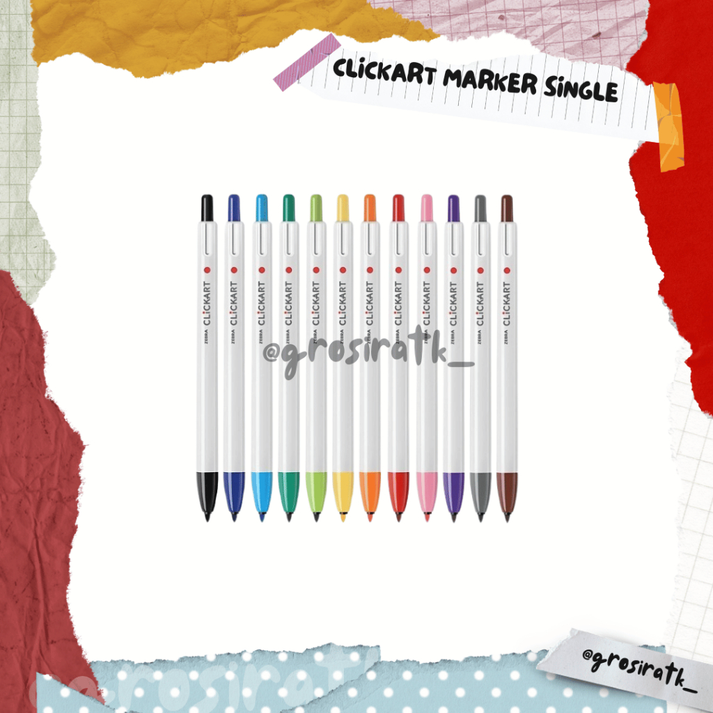

Zebra ClickArt Marker Single Spidol Warna Warni Satuan