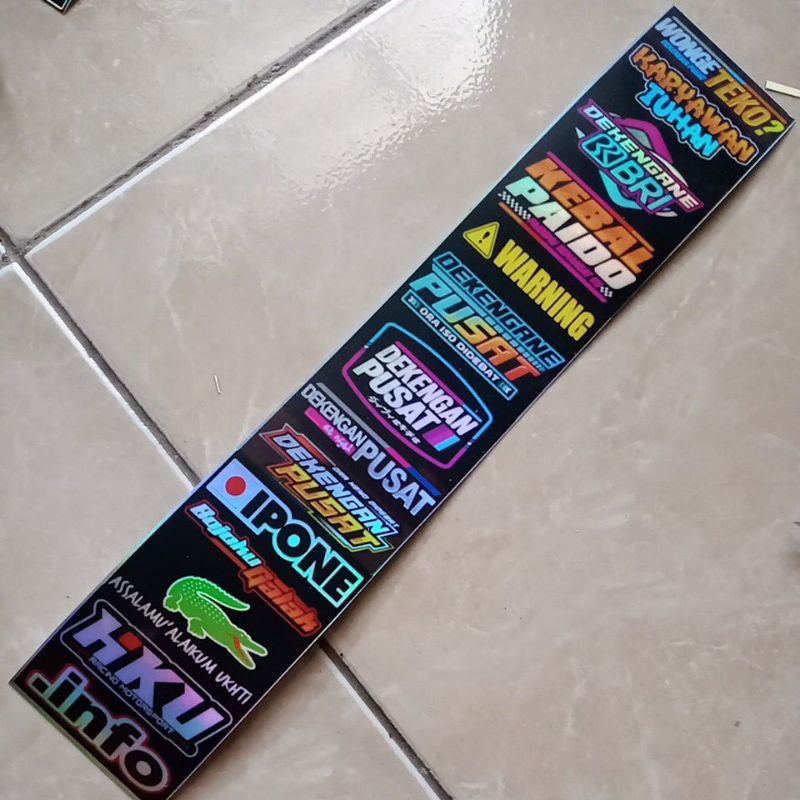 

STIKER KATA KATA ISI 17 PCS BAHAN HOLOGRAM | STIKER HOLOGRAM | STIKER PACK