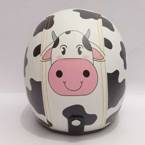 HELM BOGO TERBARU MOTIF SAPI HELM KULIT KARAKTER LUCU