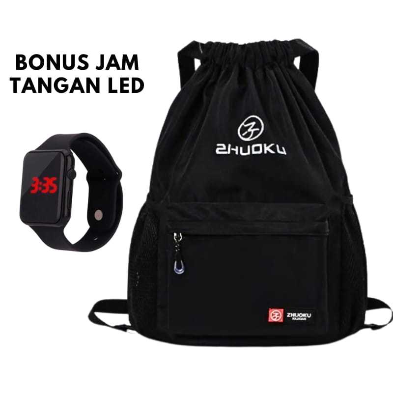 Tas Traveling Cowok Cewek Tas Olahraga Tas serut Multifungsi Kekinian Tas Ransel Serut Futsal tas Ba