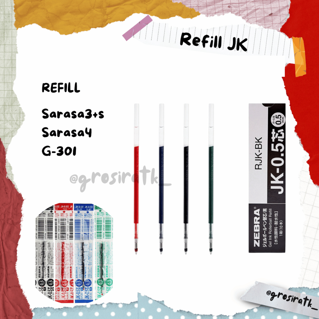 

ZEBRA REFILL JK 05 & 07 Best Seller / Refill Sarasa3+S