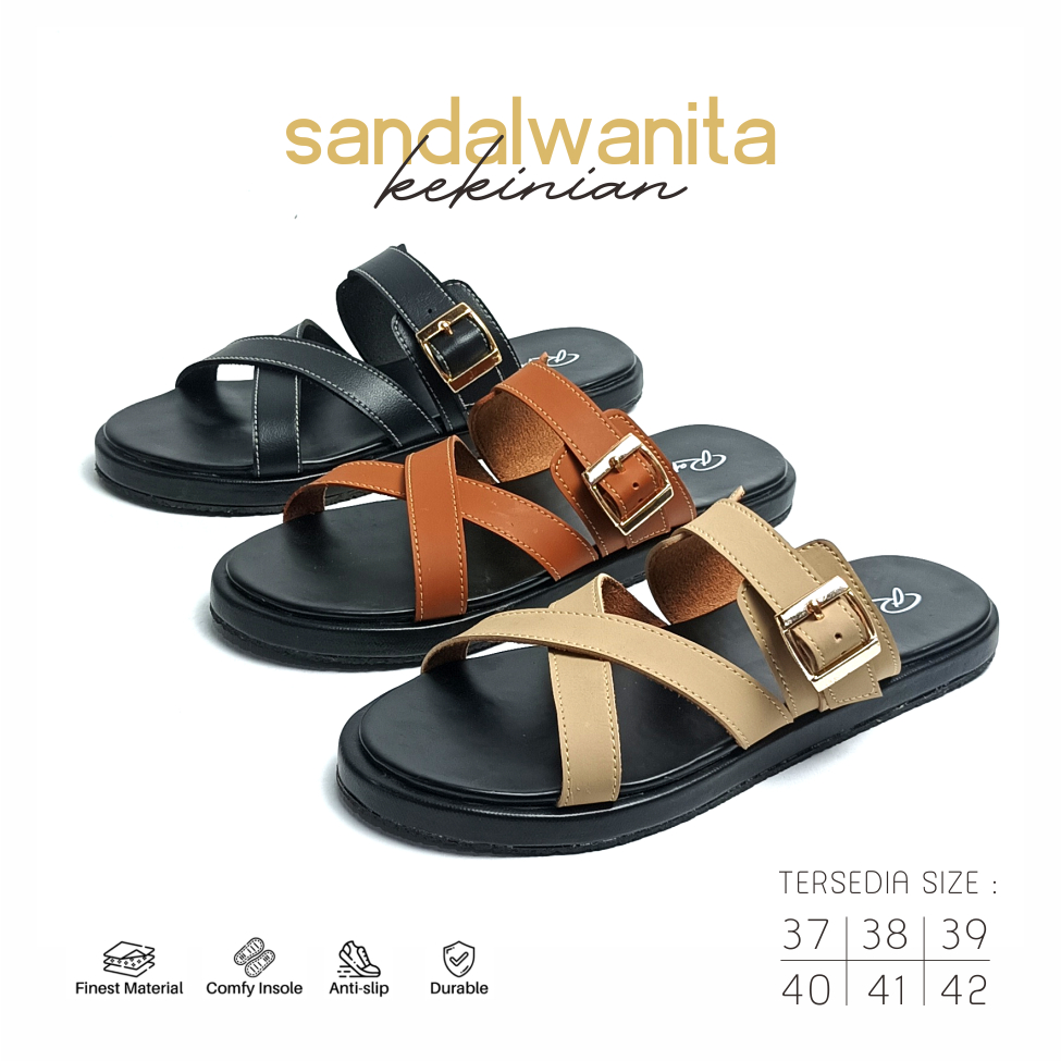 Sandal Wanita Kekinian / Sandal Wanita Silang