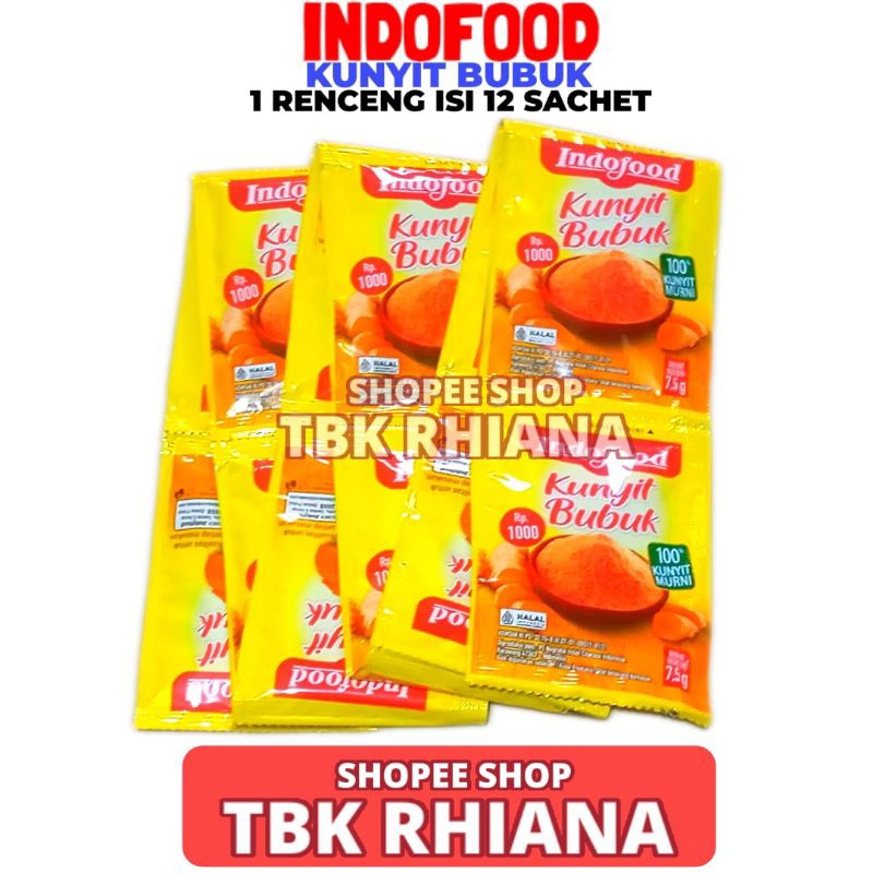 

Indofood Kunyit Bubuk 1 Renceng Isi 12 Sachet 7.5gr