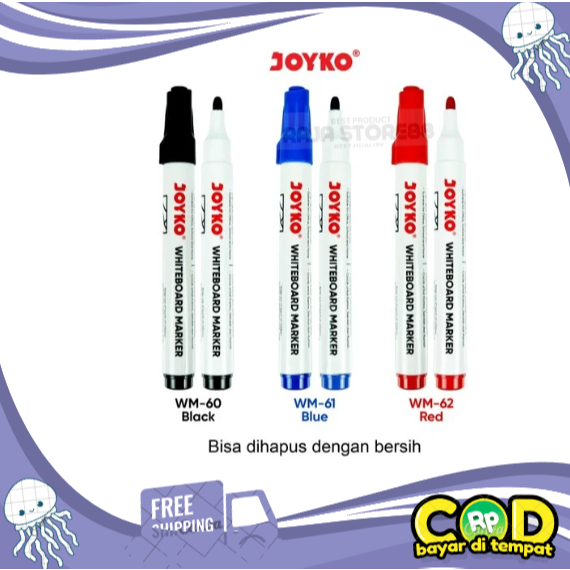 

Spidol Papan Tulis Dapat Dihapus WM-65 Joyko Whiteboard Marker