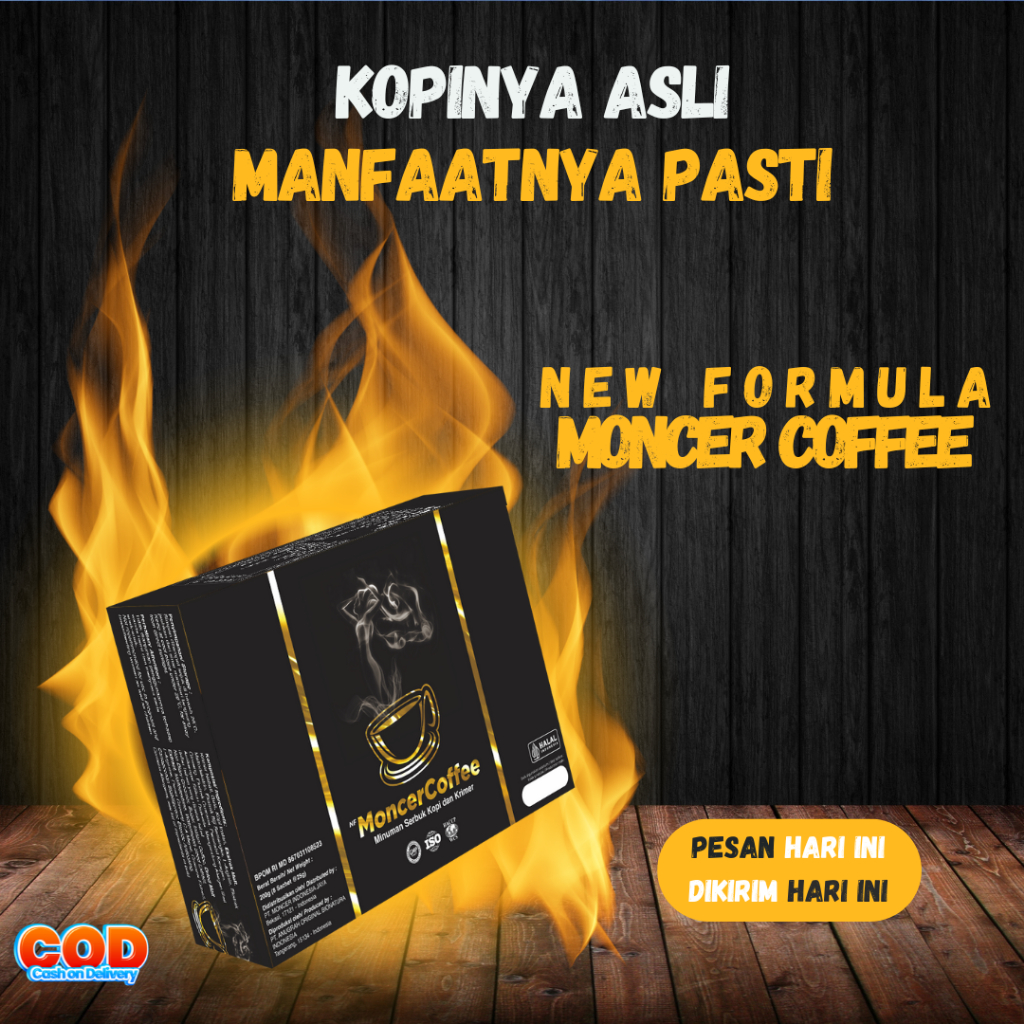 

NEW FORMULA MONCRCoffee | KOPI HERBA Pilihan Pria | 1 Box Isi 8 Sachet ASLI