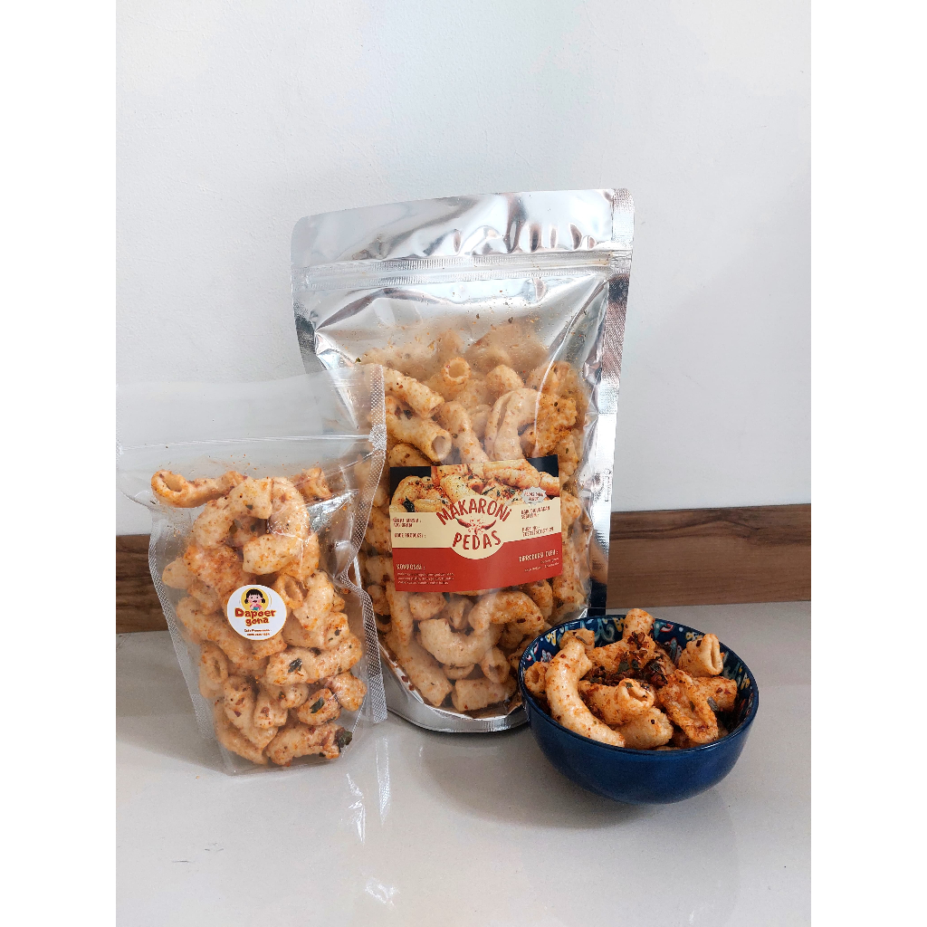 

Dapoer Gona - Cemilan Makaroni Peda Daun Jeruk - Cemilan Makaroni Snack