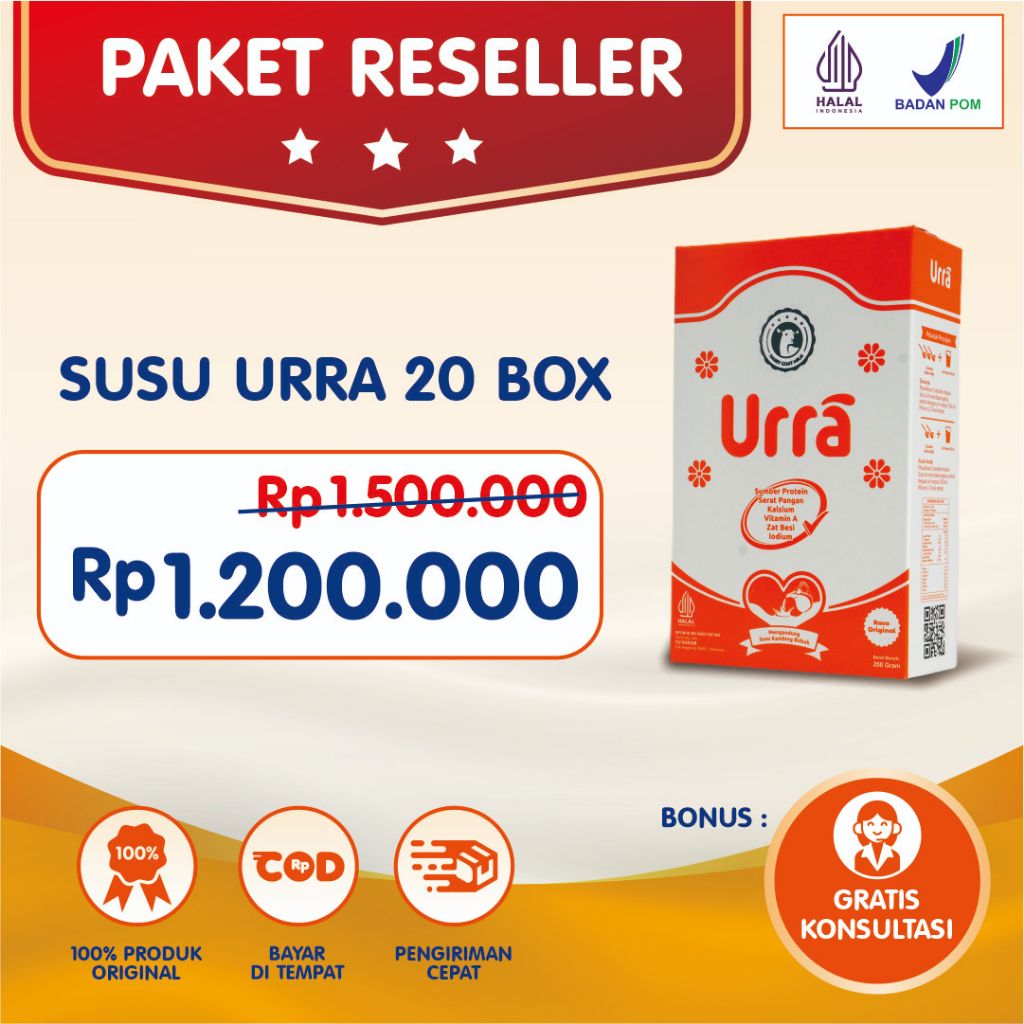 

Susu Urra Original - Susu Pertumbuhan Anak Tinggi Vitamin Rendah Gula - 20 Box