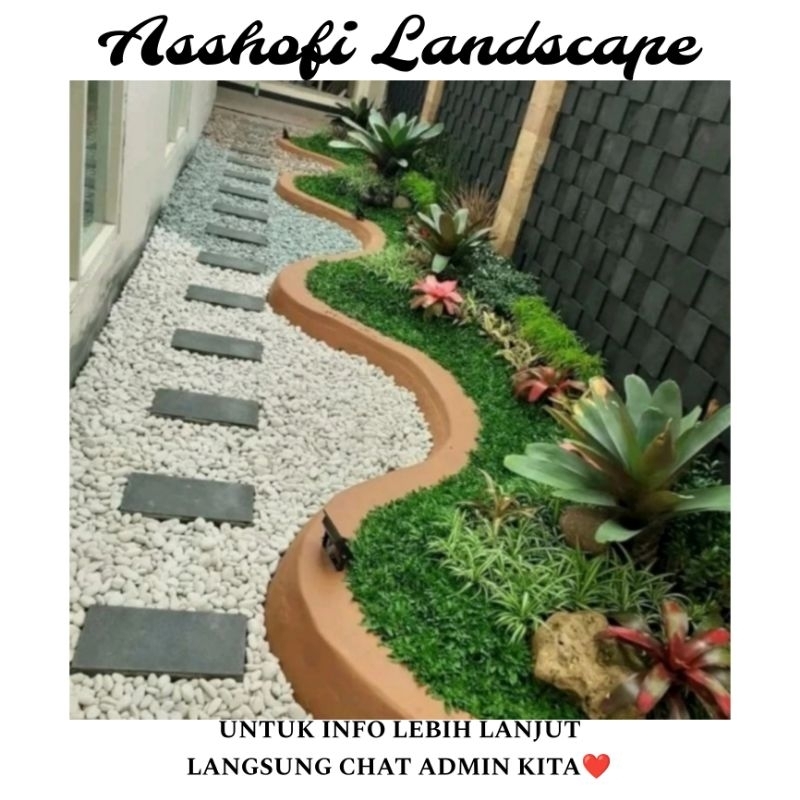 PEMBUATAN TEBING TAMAN DEKORASI TAMAN MINIMALIS KOLAM IKAN HIAS BUNGA HIAS PASANG RUMPUT TAMAN JEPAN