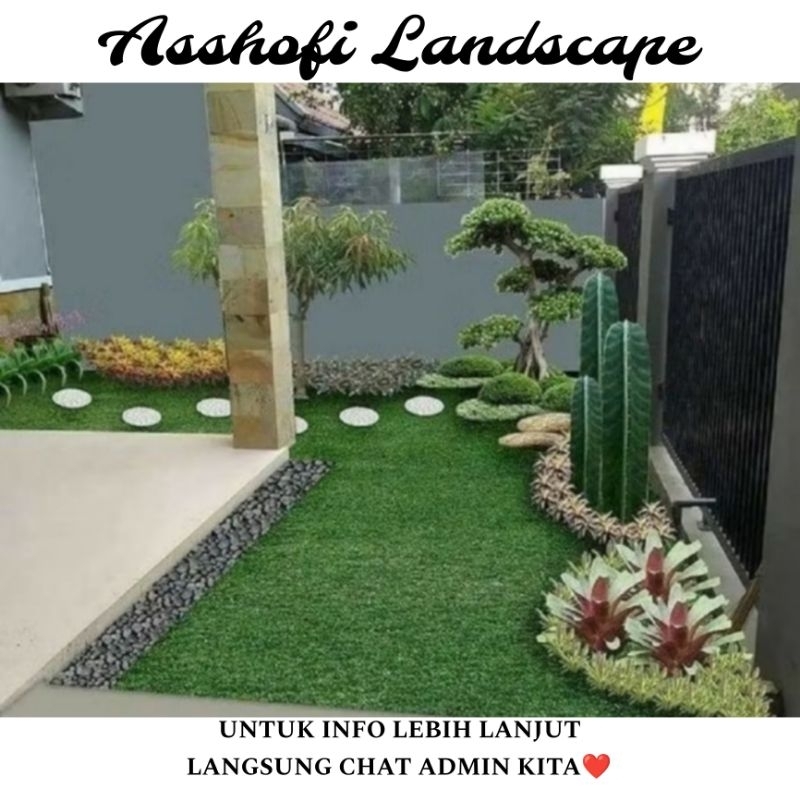 PEMBUATAN TEBING DEKORASI TAMAN MINIMALIS KOLAM IKAN HIAS BUNGA HIAS PASANG RUMPUT TAMAN JEPANG TANA