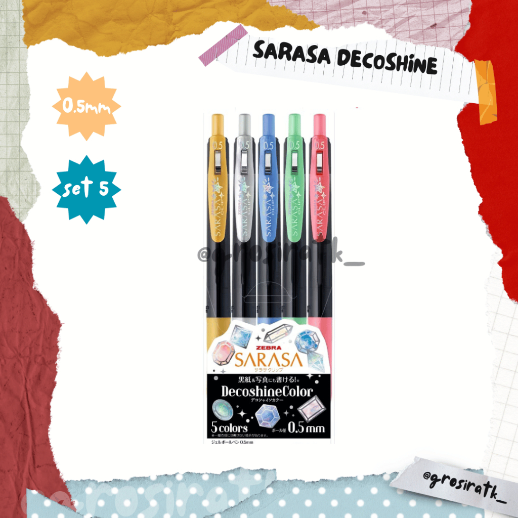 

Zebra Sarasa 0.5 Decoshine Set 5 Limited Edition