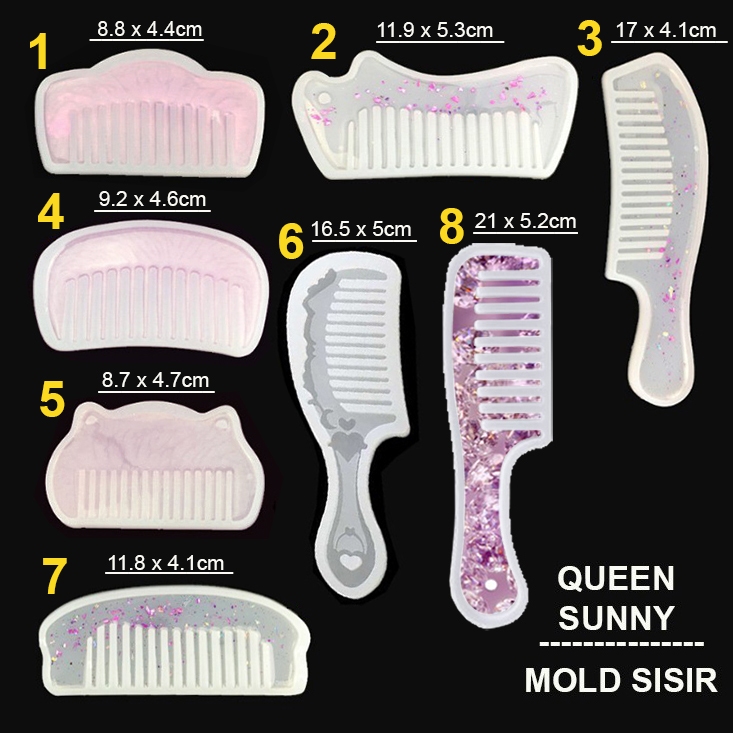 Cetakan Sisir Mold Resin Cetakan Silikon Silicone Mold Epoxy Resin
