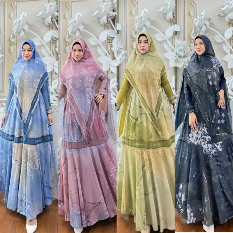 SAHARA SYARI BY ZHIRA Syari Branded Gamis Set Khimar READY RGS