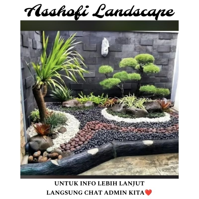 PEMBUATAN TEBING DEKORASI TAMAN MINIMALIS KOLAM IKAN HIAS BUNGA HIAS PASANG RUMPUT TAMAN JEPANG TANA
