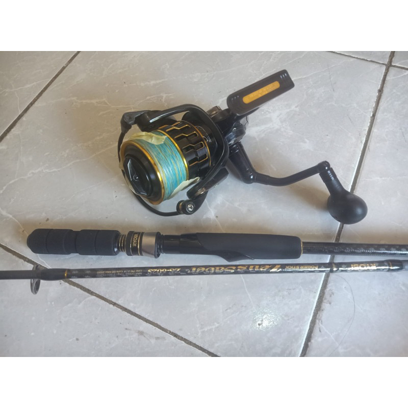 Joran Ryobi Zeus Saber PE 2-4 Full set dengan Rell Ryobi Maturity 8000 (Second)