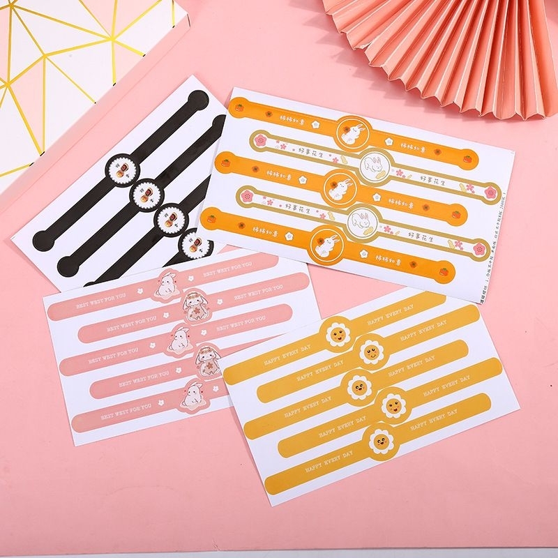

stiker mika mooncake isi 50 pcs / stiker thank you / stiker label / stiker segel kotak packing