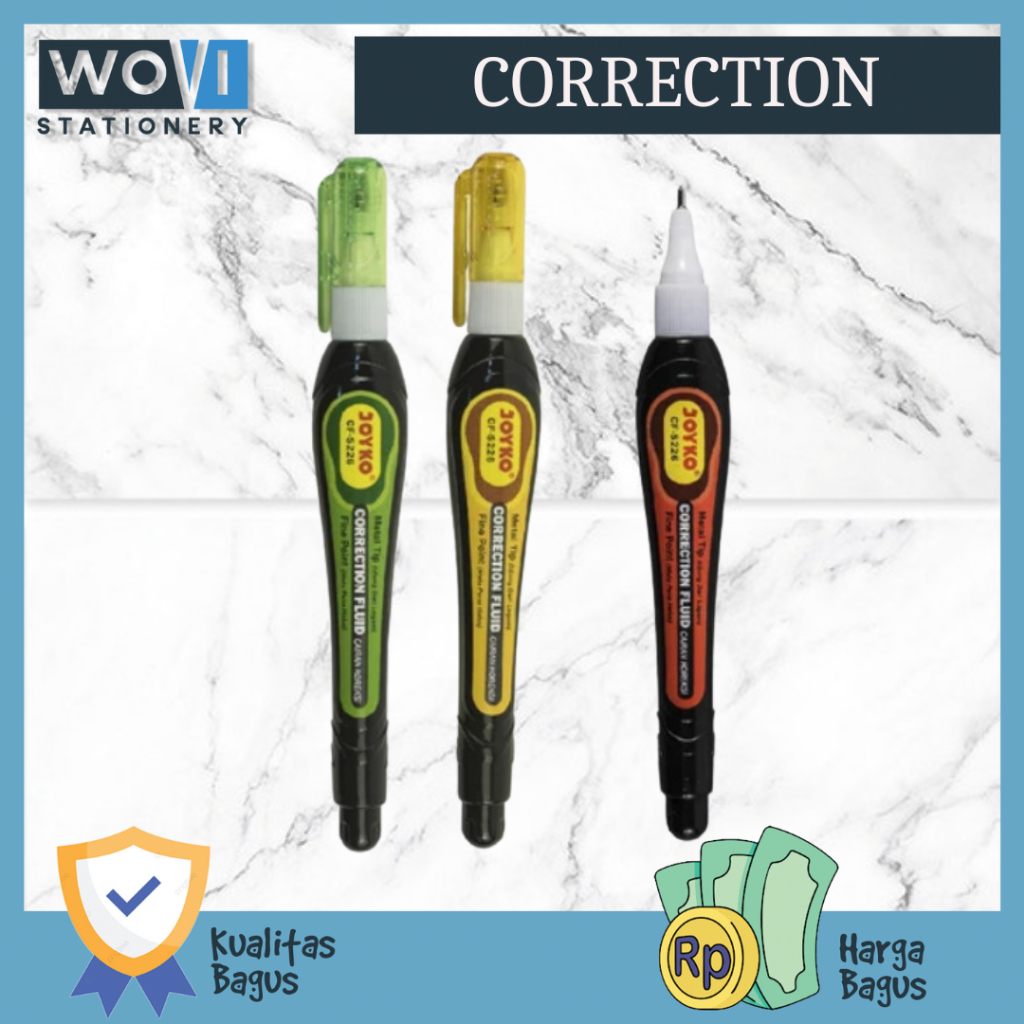 

[WOVI STATIONERY] Correction Fluid CF-S226 Joyko / Penghapus Cairan Koreksi Tulisan Joyko / Tip x CF-S226 Joyko [PCS]