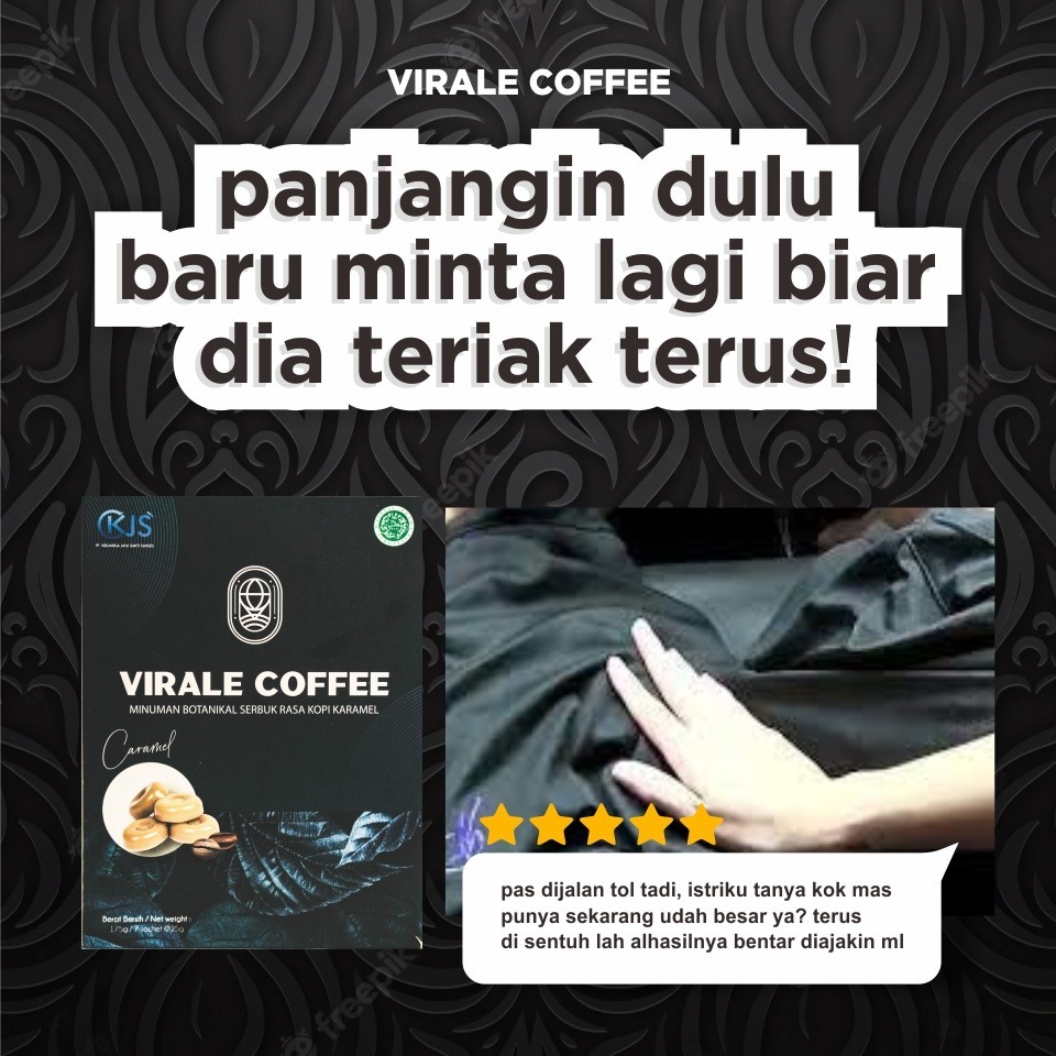 Virale Coffe Original Kopi Kuat Pria Obat Kuat dan Tahan Lama Stamina Pria Dewasa Pembesar Pennis