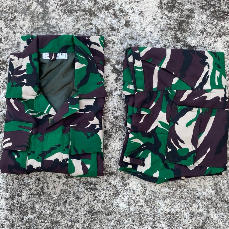 KODE J65U BAJU PDL VELBED WOLL SRITEX 888  SETELAN TNI  PAKAIAN LAPANGAN SETELAN TENTARA LORENG MAlV