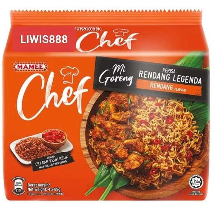 

Mie Goreng Mamee Chef Rasa Rendang Legenda 1 Pack Isi 4 Bungkus