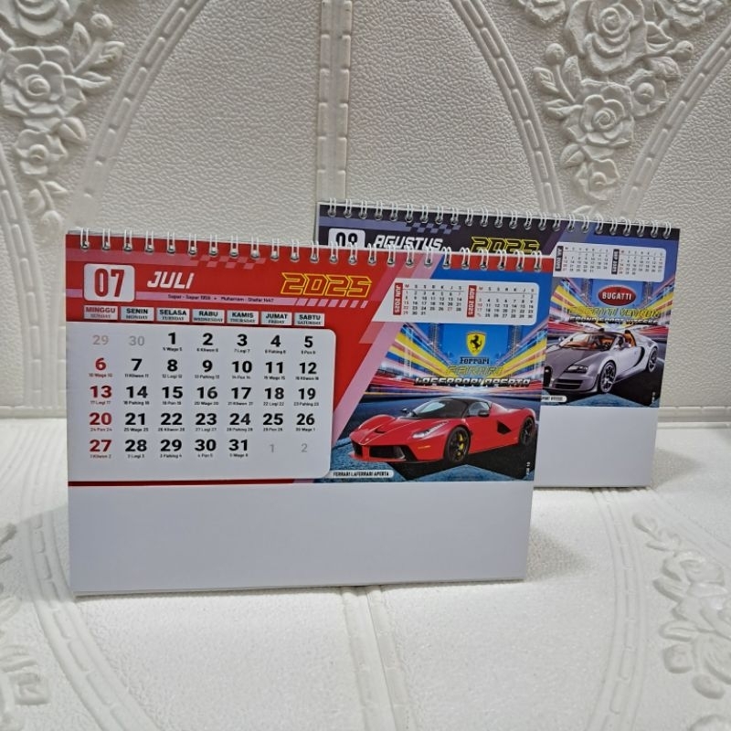 

Kalender Meja standar 2025 Gambar Mobil Sport