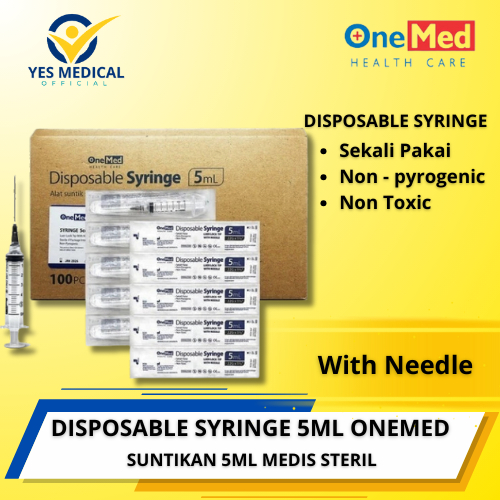 Syringe Onemed Disposable Syringe Jarum Spuit Onemed 1 BOX suntikan onemed