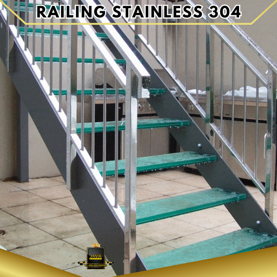 RAILING TANGGA STAINLESS PEMBATAS TANGGA RAILING BALKON STAINLESS STEEL 304 RAILING MINIMALIS STAINL