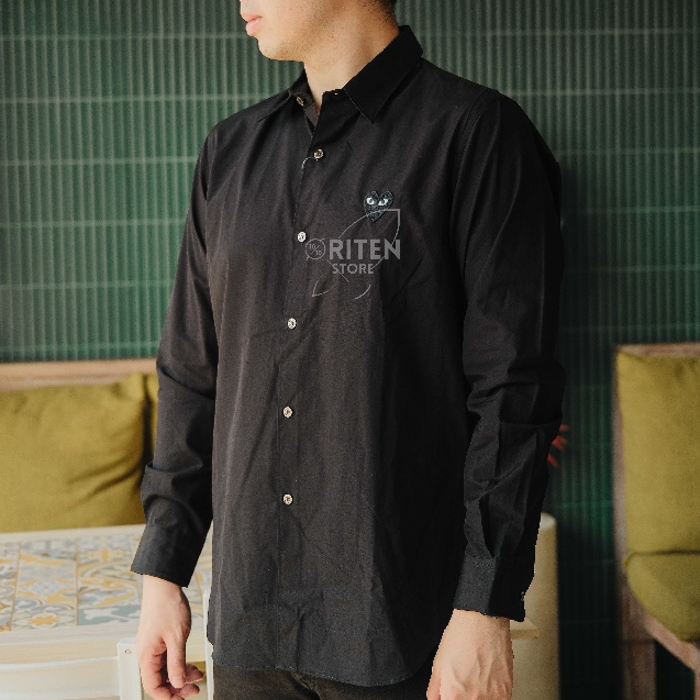 Comme De Garcons CDG Play Black Emblem Long Sleeve Black Original