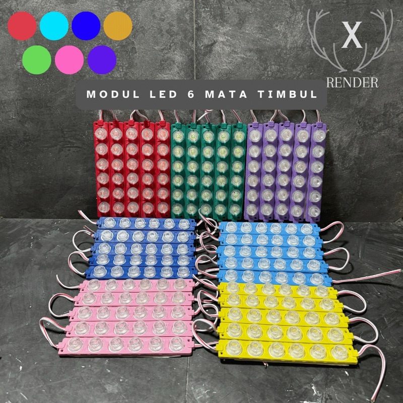 LAMPU LED MODUL 6 CHIP LED / LAMPU KOLONG LED / LAMPU LED 12 VOLT- 24 VOLT LAMPU MODUL ALIS WATERPRO