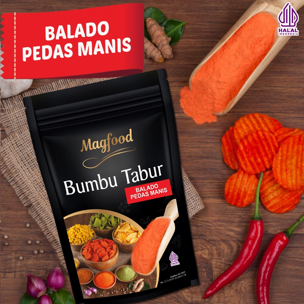 

Magfood Bumbu Tabur Balado Pedas Manis [100g / 500g / 1kg]