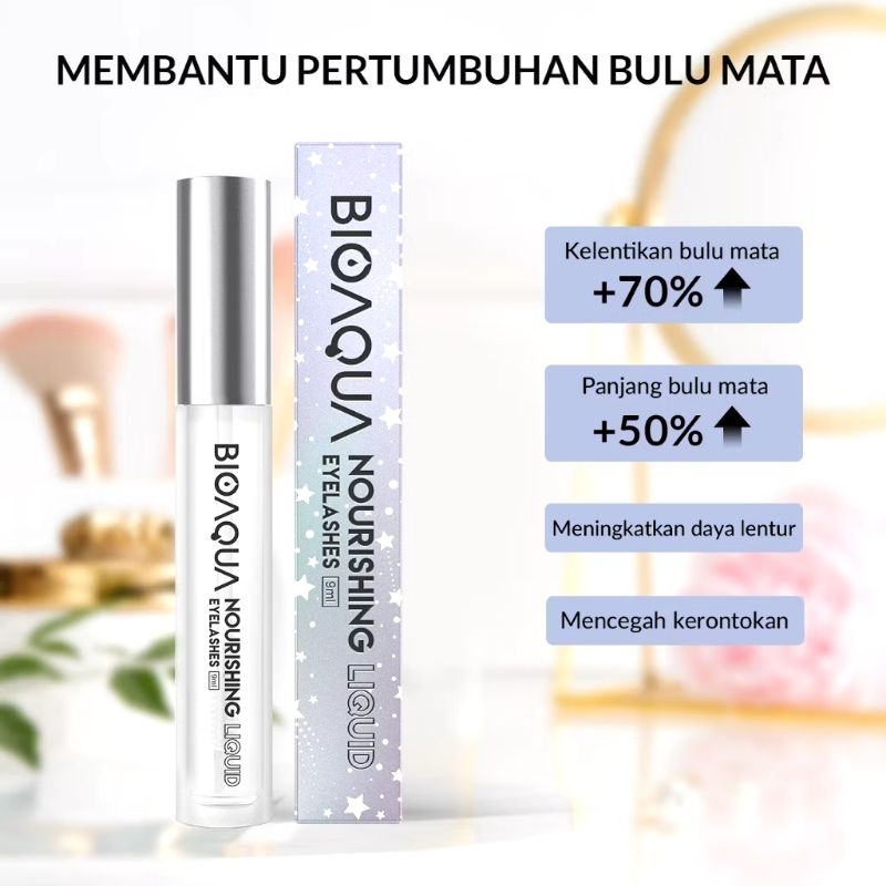 BIOAQUA EyeLash Serum Bulu Mata dan Alis BPOM Halal 9ml Pelentik Bulu Mata