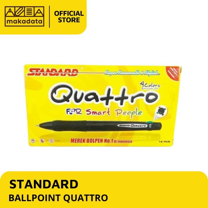 

BOLPEN / BALLPOINT / PULPEN STANDARD QUATTRO 4 WARNA (1 PCS) MURAH