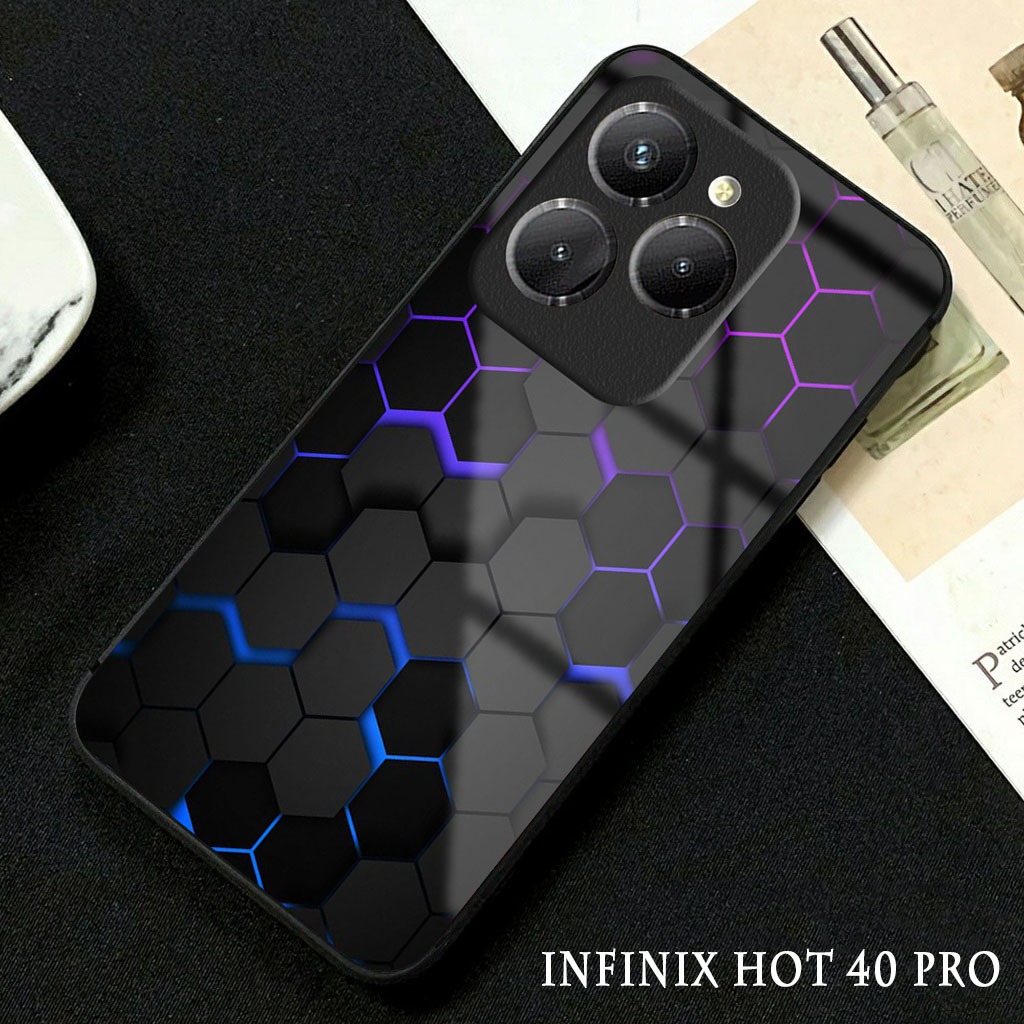 Softcase Glossy Glass Infinix Hot 40 Pro Terbaru [GC33 ] Casing Handphone Infinix Hot 40 - Pelindung