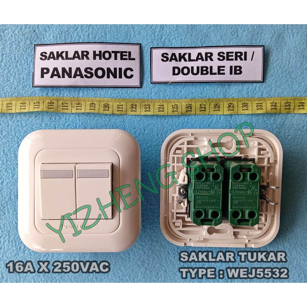 SAKLAR HOTEL/SAKLAR TUKAR DOUBLE IB PANASONIC