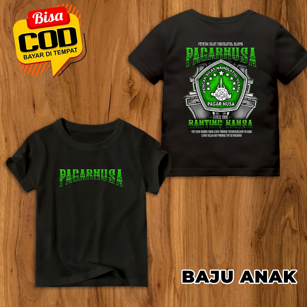 KAOS ANAK - KAOS SABLON PRINT PAGAR NUSA HARDCORE FONT EDITION - KAOS PENCAK SILAT