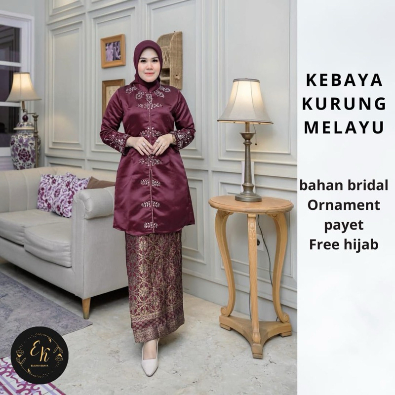 atasan kebaya kurung melayu malaysia//kebaya kurung tafeta//kebaya kurung//baju kurung//baju kebaya 