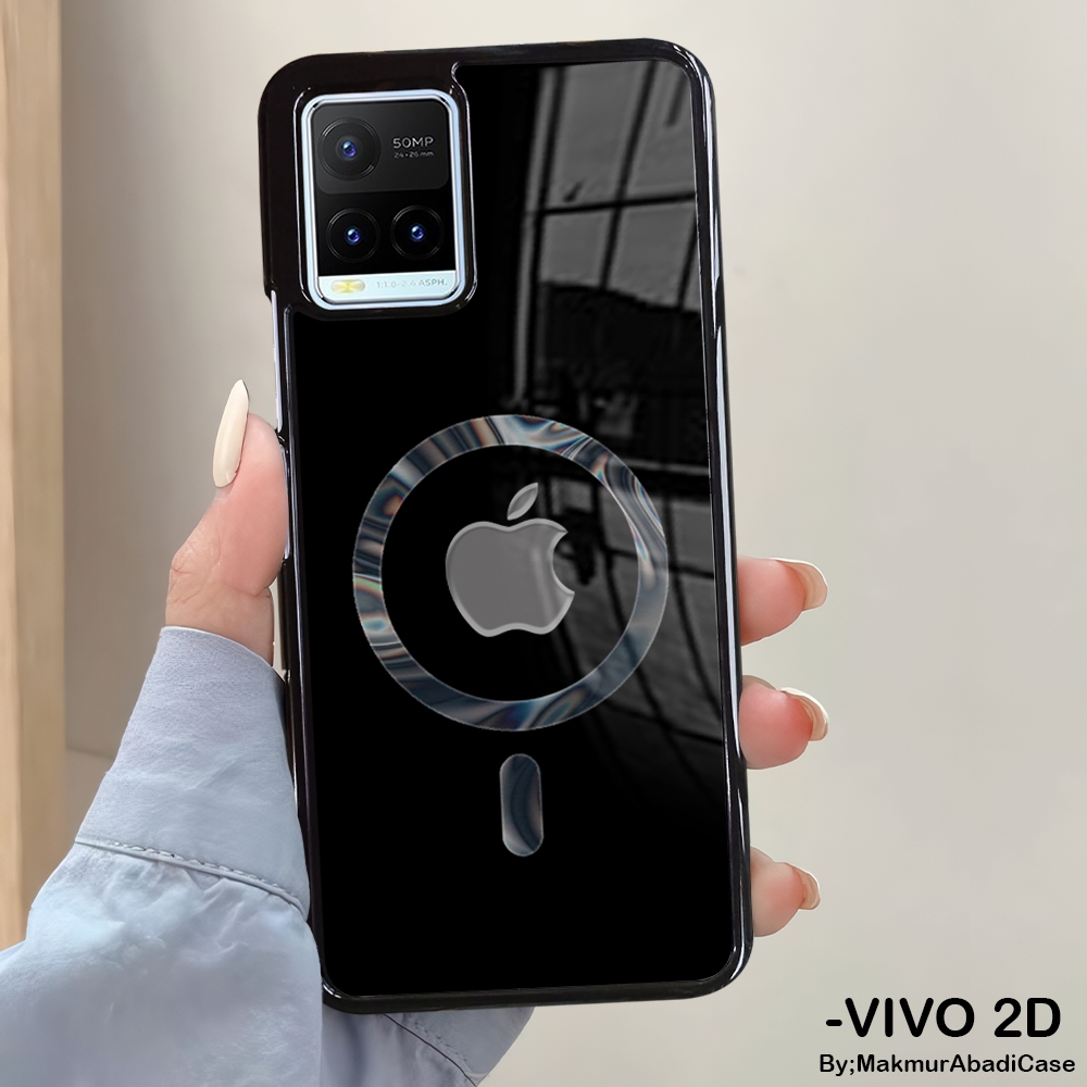 Hardcase Glossy 2D Case Vivo Y21 Y21A Y21S Y21T Y33T Y33S Casing Vivo - Case Motif Iphone Logo