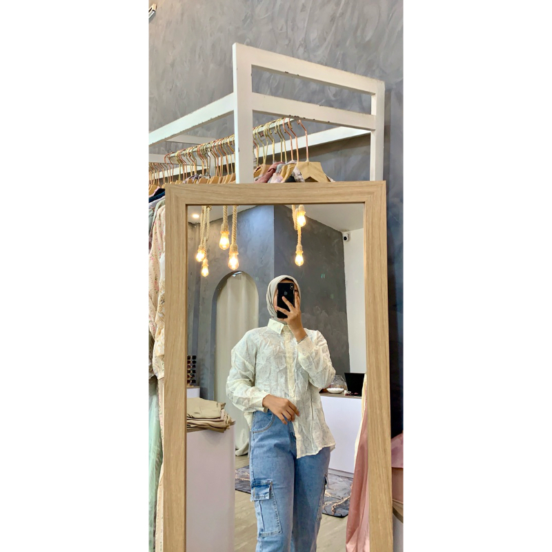 kemeja organdi motif terbaru