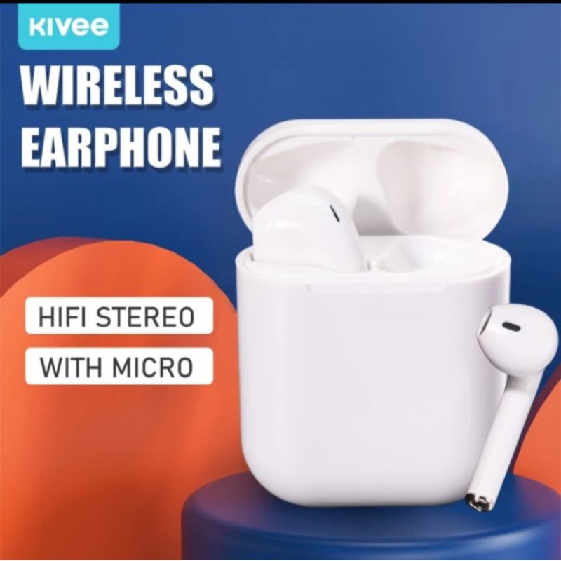 Tws Headset Bluetooth KIVEE Inpods 12 Earphone wireless HIFI Original Headsed