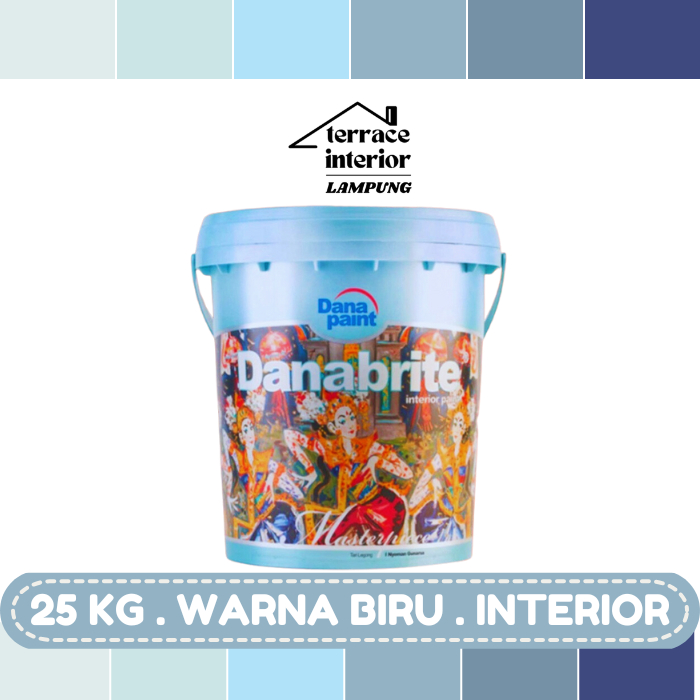 Cat Tembok Interior Danapaint Danabrite Warna Biru 25 Kg