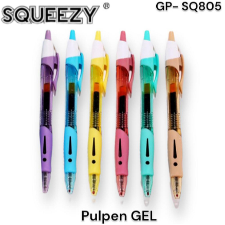 

(Pcs) SQUEEZY - Bolpen Gel Pen 0.5mm Plus GP-SQ805