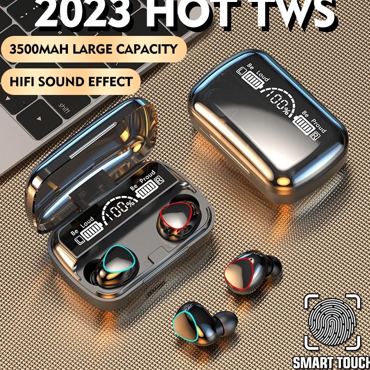 Terbaru TWS Headset Bluetooh M1 Wireless Bisa Powerbank 35mAh KODE G3L8