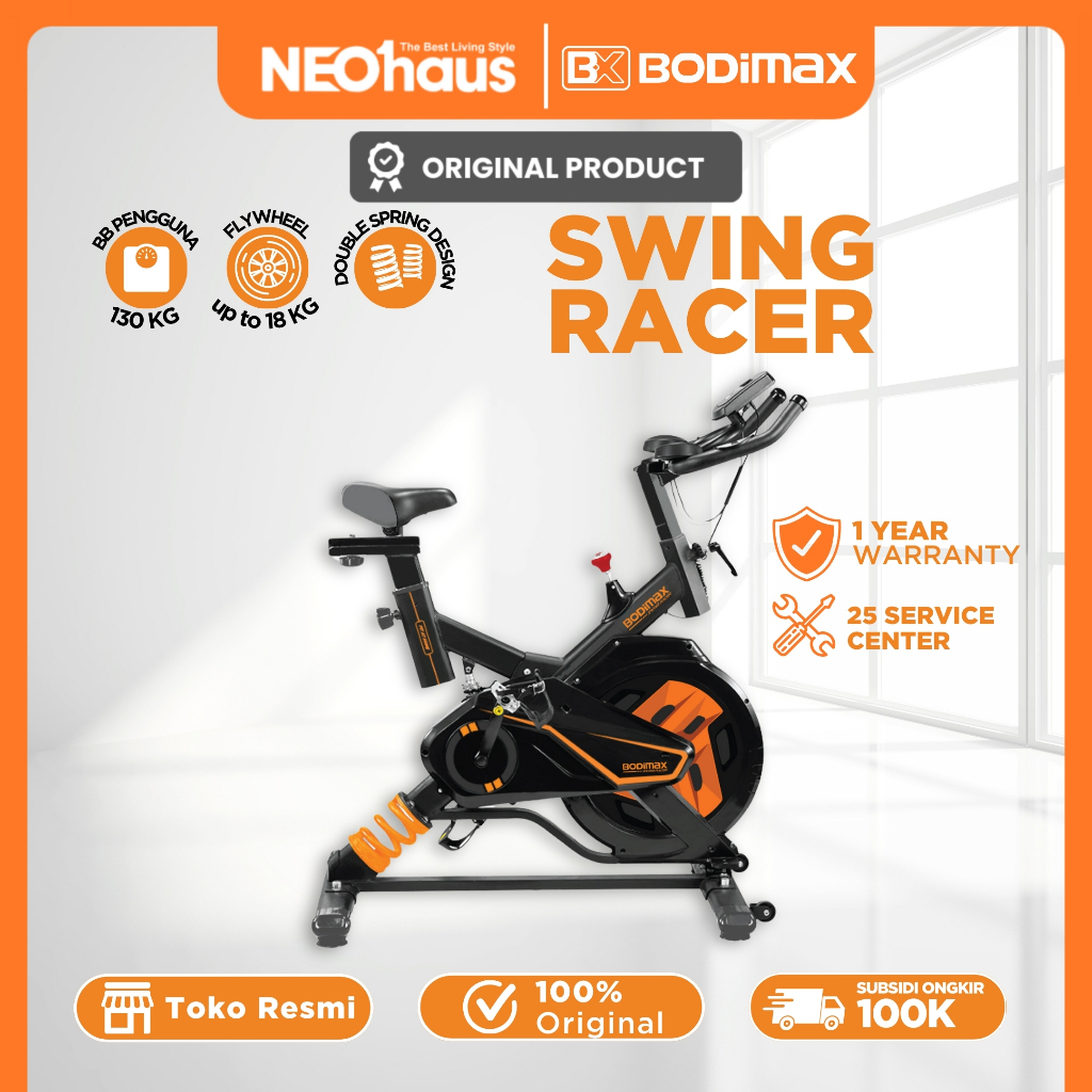 BODIMAX SWING RACER BIKE / Sepeda Statis