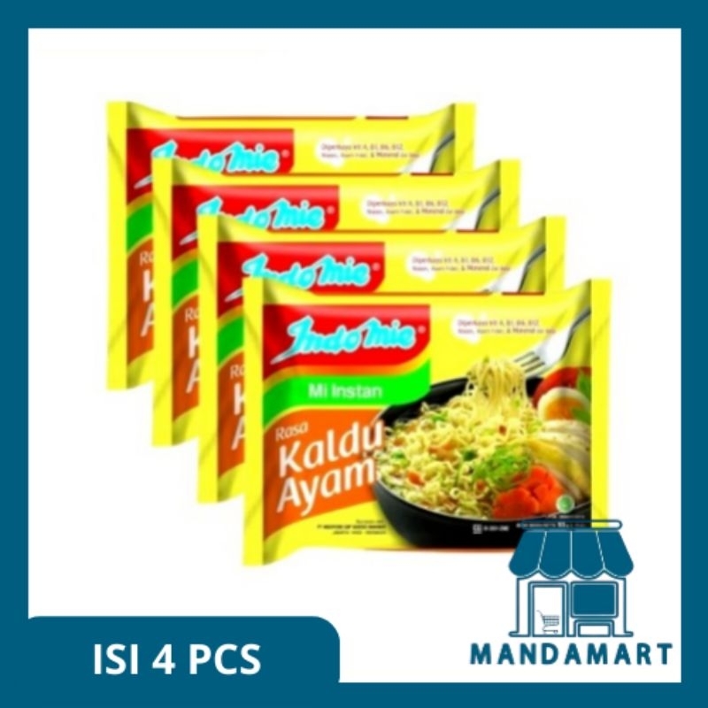 

Paket Bundling Indomie Mie Instan Rasa Kaldu Ayam Pcs Isi 4 - Mandamart