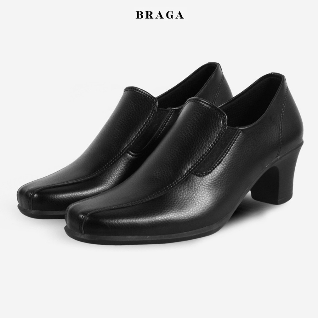 BRAGA Safeta B 2821 Sepatu Ankle Boots Wanita Hak | Formal Shoes Polwan Heels Boot