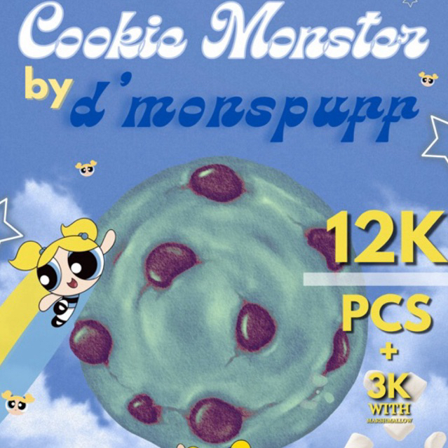 

[D’MONSPUFF PRE-ORDER] cookie monster with bubblegum stickers