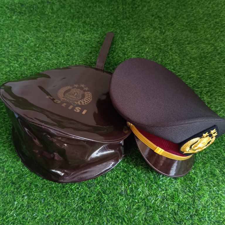KODE A23G Tempat TOPI PET POLISI  TAS TOPI PET POLISI  TAS TOPI PET COKLAT POLISI